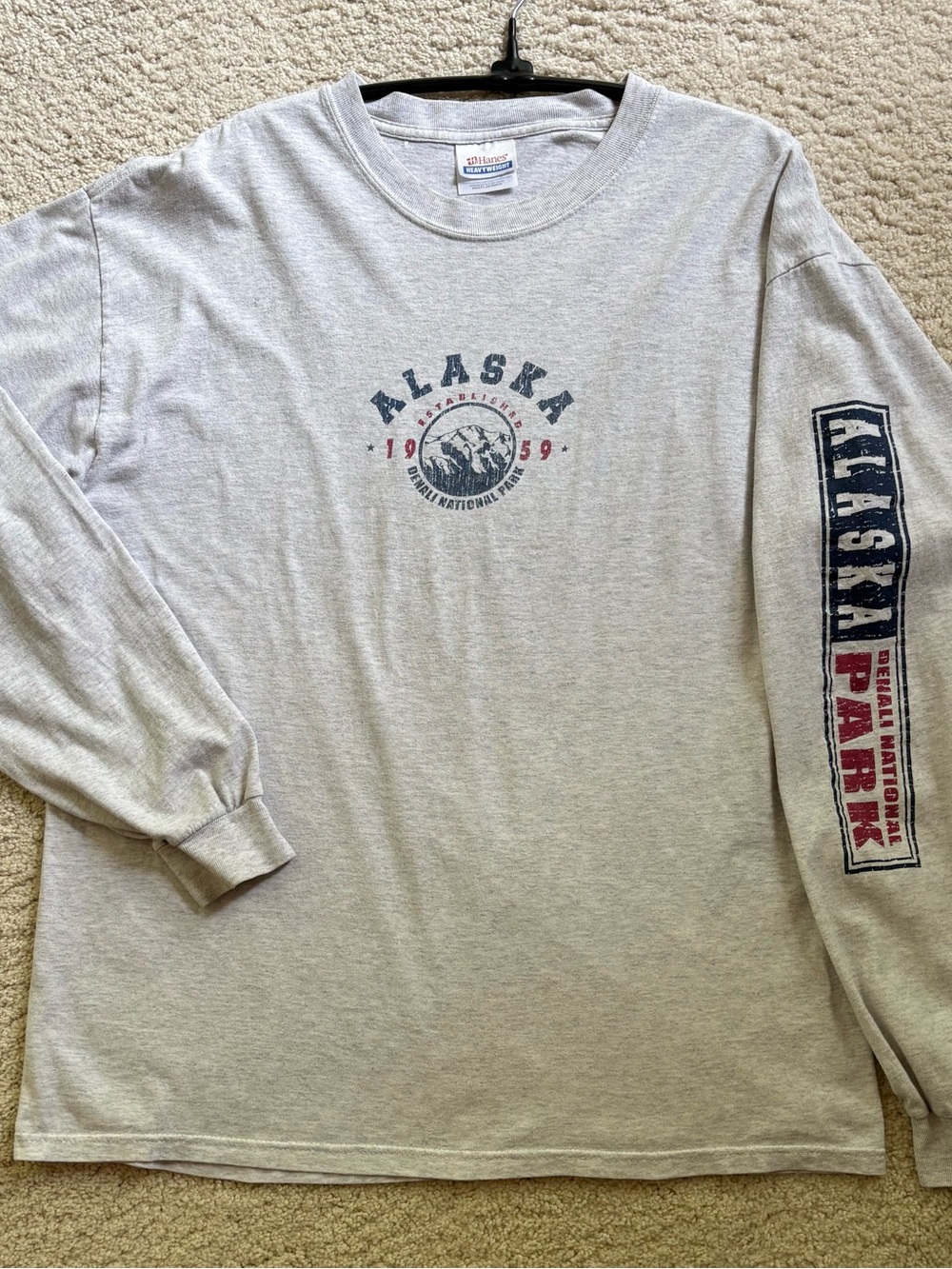 Vintage Alaska Denali National Park Graphic Tee in Heather Gray - Picture 3 of 9